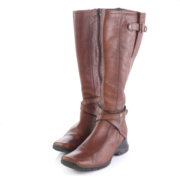 clarks brown riding boots